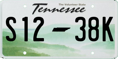 TN license plate S1238K