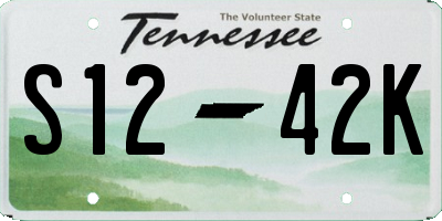 TN license plate S1242K