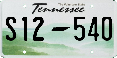 TN license plate S1254O