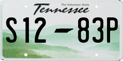 TN license plate S1283P