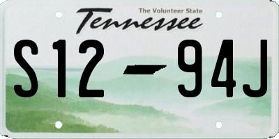 TN license plate S1294J