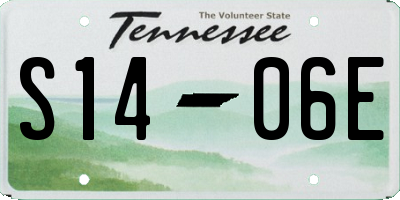 TN license plate S1406E