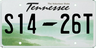 TN license plate S1426T