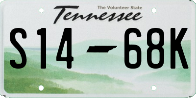 TN license plate S1468K