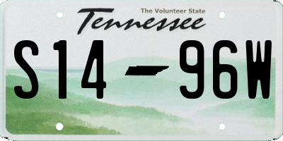 TN license plate S1496W