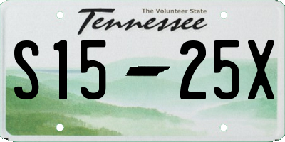 TN license plate S1525X