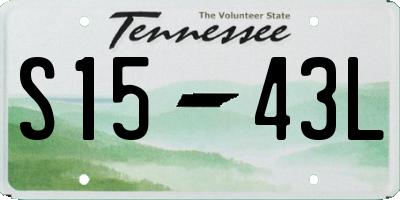 TN license plate S1543L