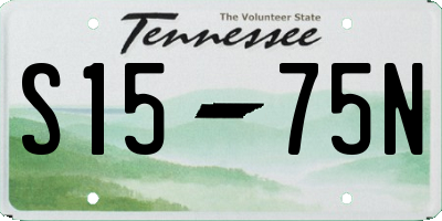 TN license plate S1575N