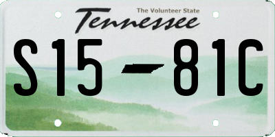 TN license plate S1581C