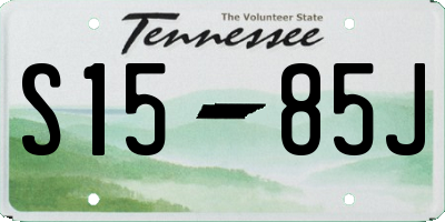 TN license plate S1585J