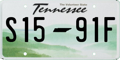 TN license plate S1591F
