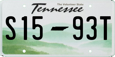TN license plate S1593T
