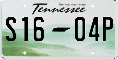TN license plate S1604P