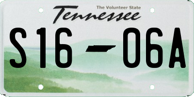 TN license plate S1606A