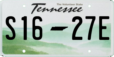 TN license plate S1627E