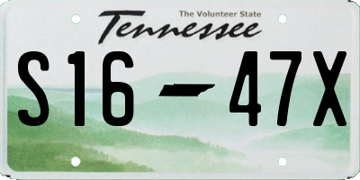 TN license plate S1647X
