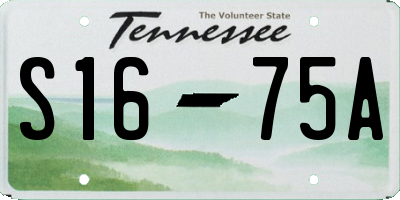 TN license plate S1675A