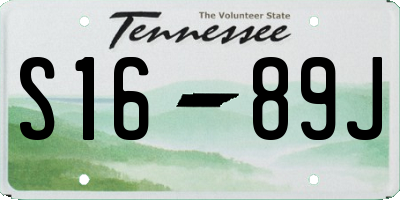 TN license plate S1689J