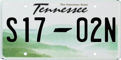 TN license plate S1702N