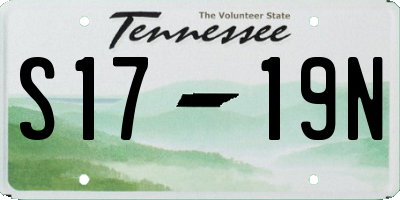 TN license plate S1719N