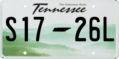 TN license plate S1726L
