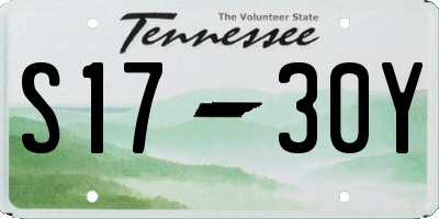 TN license plate S1730Y