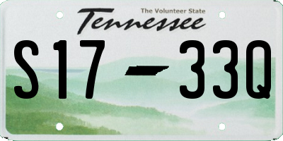 TN license plate S1733Q