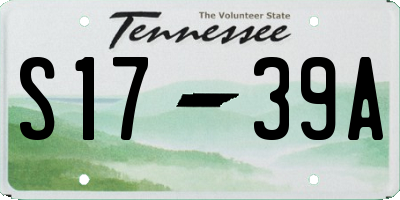 TN license plate S1739A