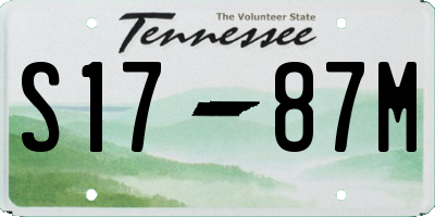 TN license plate S1787M