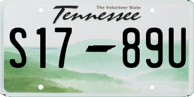 TN license plate S1789U