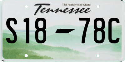 TN license plate S1878C