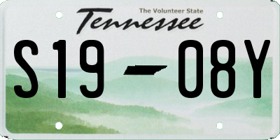 TN license plate S1908Y