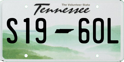 TN license plate S1960L
