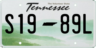 TN license plate S1989L