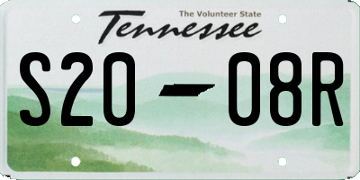 TN license plate S2008R