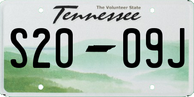 TN license plate S2009J