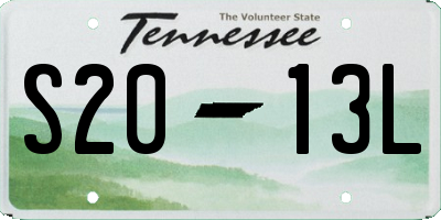 TN license plate S2013L