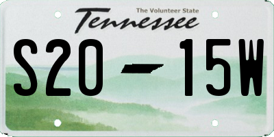 TN license plate S2015W