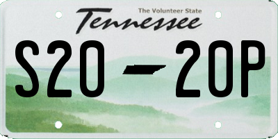 TN license plate S2020P