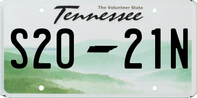 TN license plate S2021N