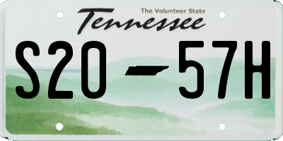 TN license plate S2057H
