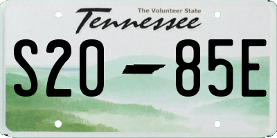 TN license plate S2085E