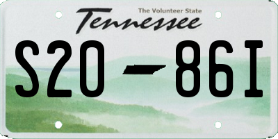 TN license plate S2086I
