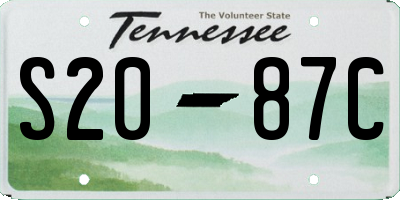 TN license plate S2087C