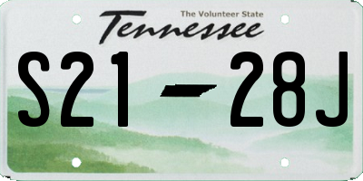 TN license plate S2128J