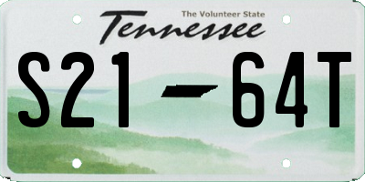 TN license plate S2164T