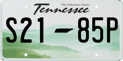 TN license plate S2185P