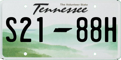 TN license plate S2188H