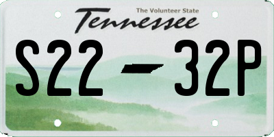TN license plate S2232P