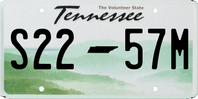 TN license plate S2257M